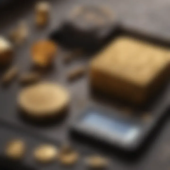 A close-up view of a gold testing kit