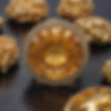 A comparison of real gold and imitation samples