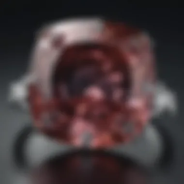 Clarity of the Five Carat Gemstone Close-up of a five carat gemstone highlighting its clarity