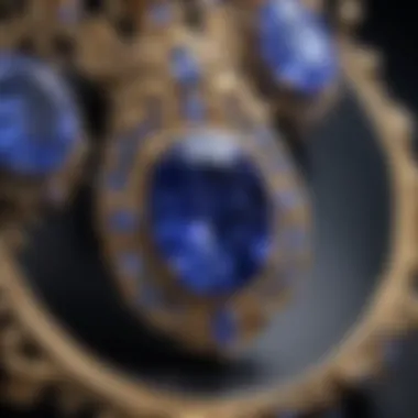 A historical artifact or artwork that represents the cultural significance of tanzanite