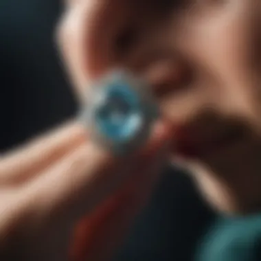 Artisan Crafting Aquamarine Ring Artisan crafting a beautiful aquamarine ring