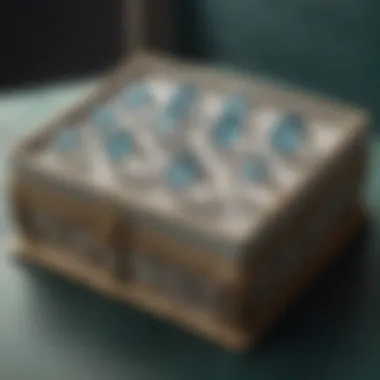Collection of Aquamarine Rings in Jewelry Box Elegant jewelry box displaying a collection of aquamarine rings