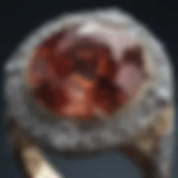 Close-up of a luxurious diamond ring showcasing intricate craftsmanship