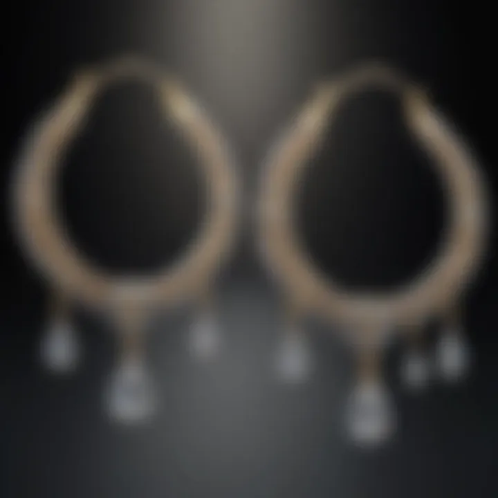 Cultural significance of large diamond hoop earrings displayed in various styles