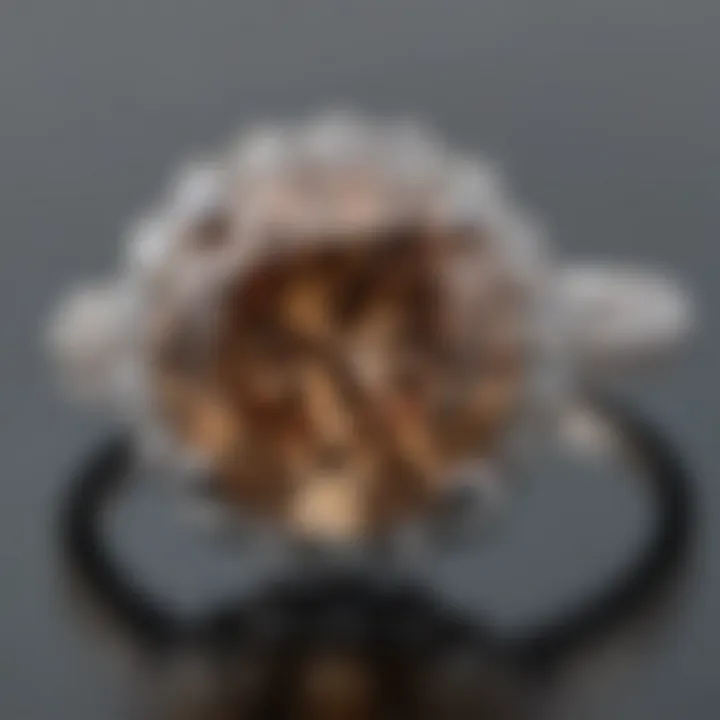 A light brown diamond set in an elegant ring, highlighting its unique color