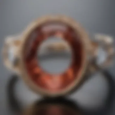 Intricate Craftsmanship of Half Bezel Settings Craftsmanship detail of a half bezel setting