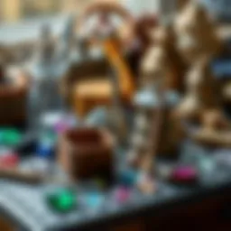 An exquisite display of gem painting tools and materials