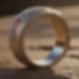 Intricate engraving design on a Brilliant Earth ring