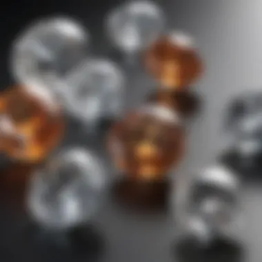 Comparison of diamonds with varying clarity grades