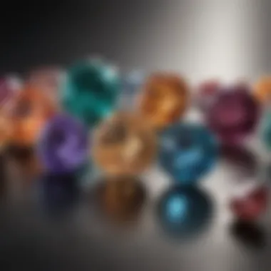 Artistic representation of birth month gemstones