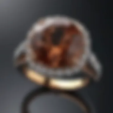 Contemporary Innovation in Diamond Ring Design A modern diamond ring with a unique contemporary design