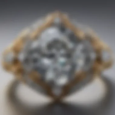 Craftsmanship Through the Ages: A Vintage Diamond Ring A close-up of a vintage diamond ring showcasing intricate craftsmanship
