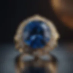 A stunning sapphire gemstone showcasing its deep blue hue and brilliance.