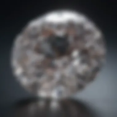 Brilliance of a well-cut diamond under light