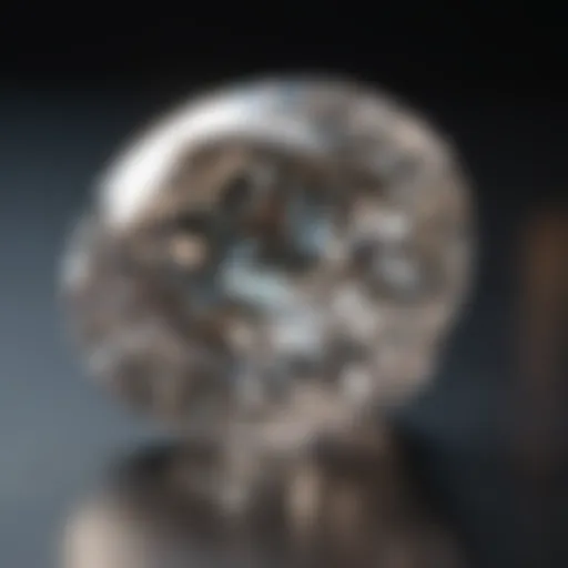 Close-up of a diamond emphasizing cut quality