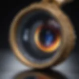 Close-up view of a lighted jeweler's loupe showcasing its lens and illumination feature