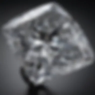 Close-up of a marquise-cut diamond showcasing its facets