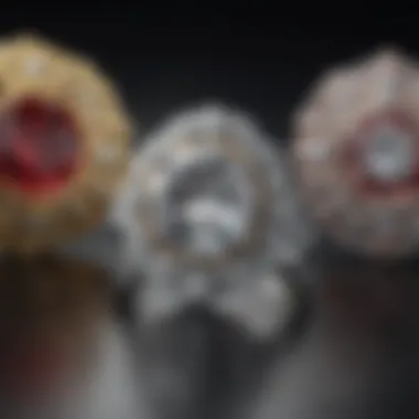 An exquisite collection of diamond rings showcasing variety.