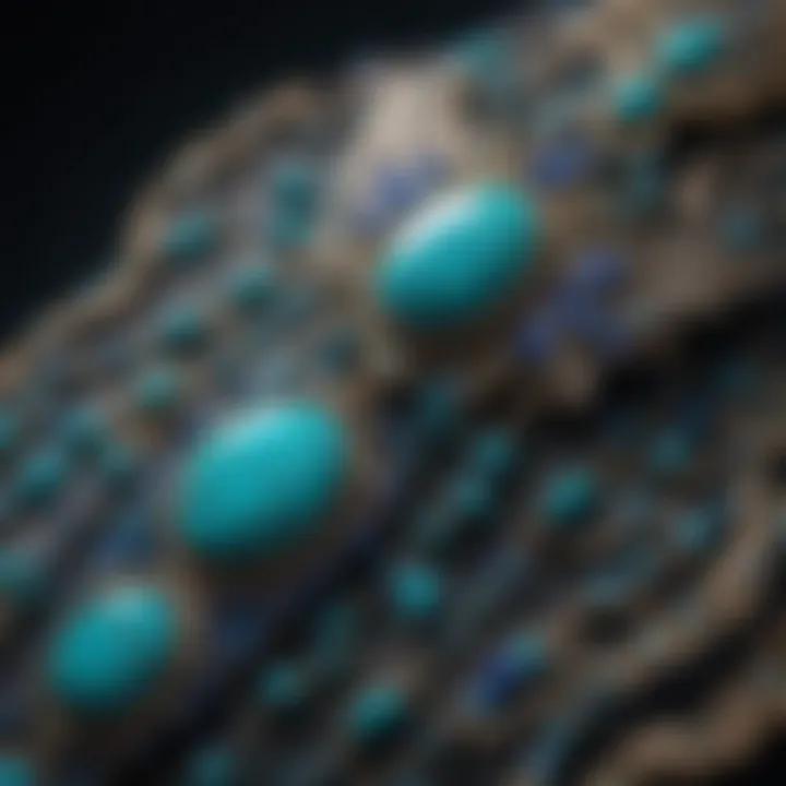 Artistic depiction of turquoise jewelry design