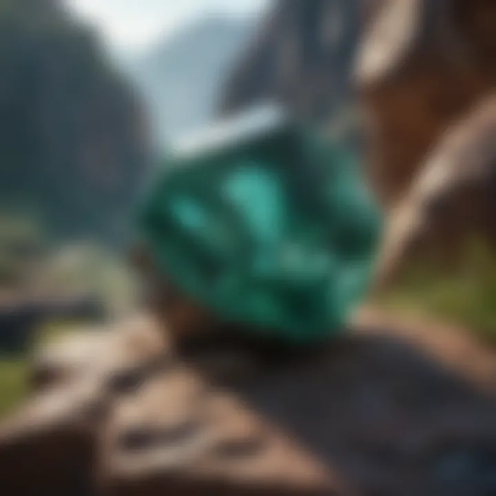 Geological formation of emerald in the earth