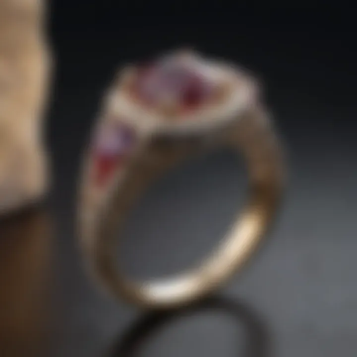 An artistic representation of the emotional significance of a three stone ring