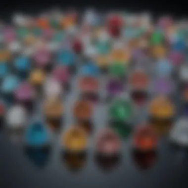Diverse Gemstone Options for Trillion Settings A selection of various gemstones suitable for trillion settings