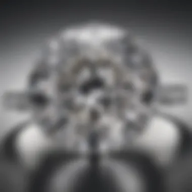 A close-up of a sparkling two carat diamond ring