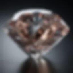 A close-up of a beautifully cut diamond showcasing its brilliance.