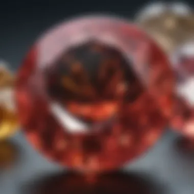 A close-up view of the April birthstone showcasing its vibrant color and clarity