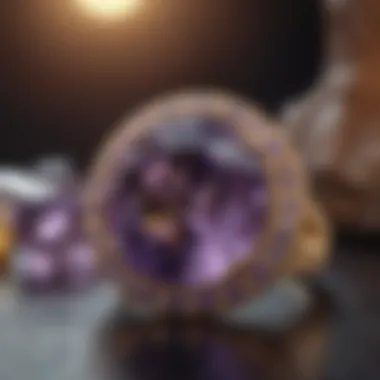 Amethyst: Symbolism and Significance for Pisceans A radiant piece of amethyst jewelry reflecting light.