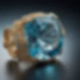 The shimmering beauty of aquamarine, a gemstone associated with Pisces.