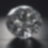 Close-up of a brilliant diamond showcasing its carat weight