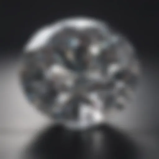 Close-up of a brilliant diamond showcasing its carat weight