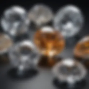 Comparison of diamonds with different carat weights