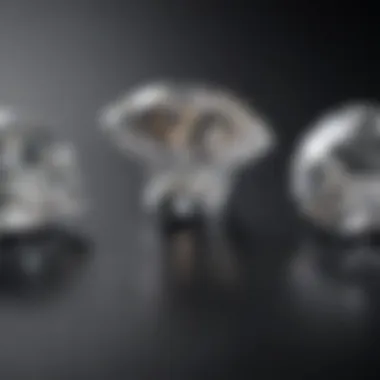 The Four Cs of Diamonds Explained An infographic illustrating the four Cs of diamonds: carat, cut, clarity, and color.