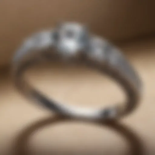 Close-up view of a diamond wedding ring showcasing its brilliance