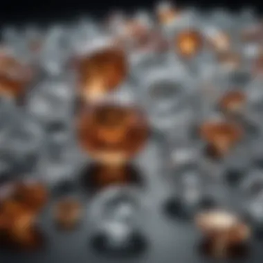 Diverse Shapes and Sizes of Diamonds A collection of diamonds in various shapes and sizes