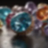 A close-up view of exquisite gemstones