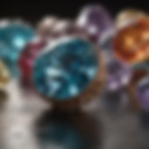 A close-up view of exquisite gemstones