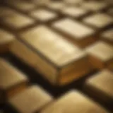 Close-up of a gold bar showcasing karat markings