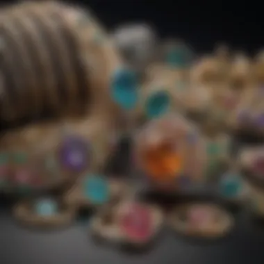 Diverse Jewelry Collection Highlighting Karat Variation An array of jewelry pieces with varying karat levels