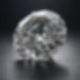 A close-up of a lab-grown diamond showcasing its brilliance and clarity