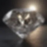 Close-up view of a sparkling 1 carat SI diamond showcasing clarity