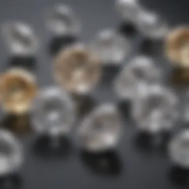 Comparison of pear-shaped diamonds with other diamond cuts to illustrate their unique shape