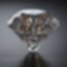 Close-up of a sparkling one-carat diamond showcasing its brilliance