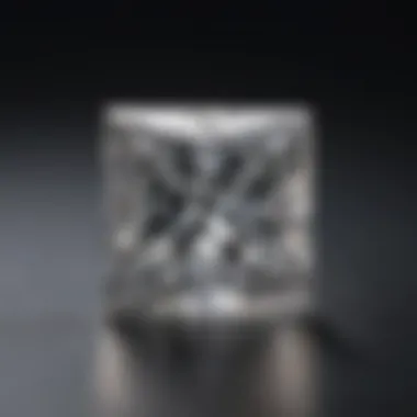 Princess cut diamond showcasing brilliance and fire