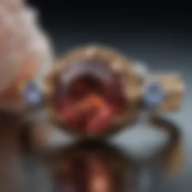 Gemstone set in a ring showcasing proper fit