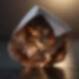 A close-up of smoky quartz showcasing its unique color and clarity