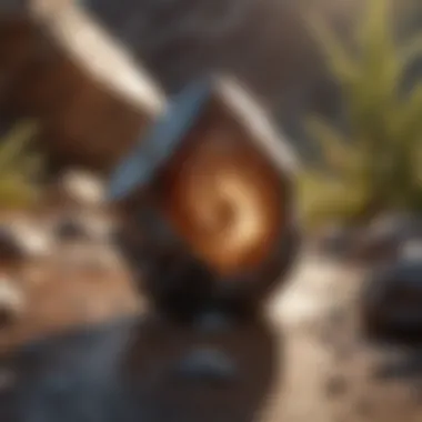 Staurolite in Its Environment Geological formation featuring staurolite in its natural habitat