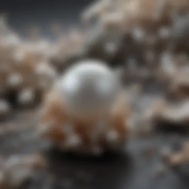 The Natural Habitat of Pearls Artistic representation of the natural habitat where pearls are formed